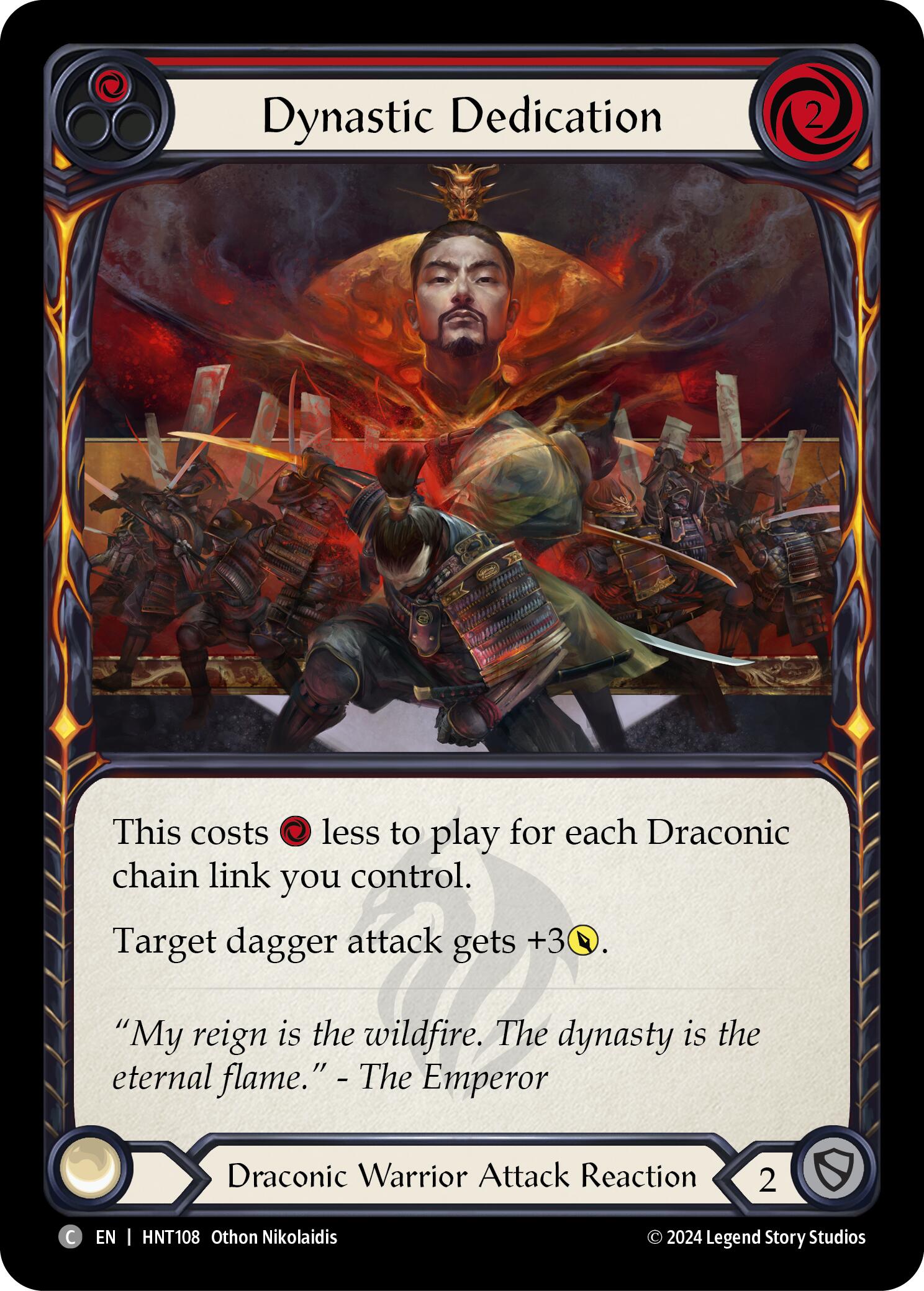 Dynastic Dedication (Red) [HNT108] (The Hunted)  Rainbow Foil | GnG Games