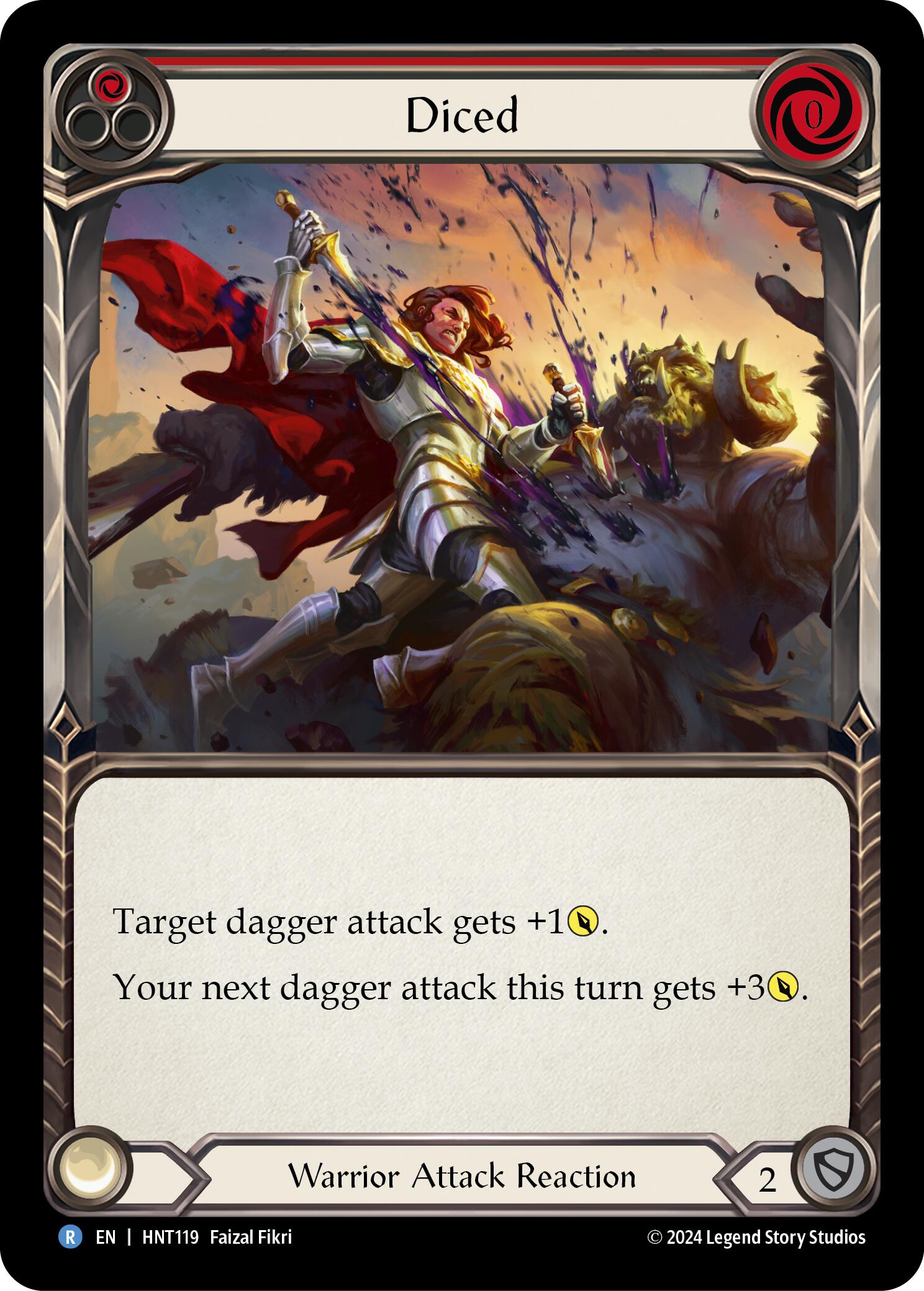 Diced (Red) [HNT119] (The Hunted)  Rainbow Foil | GnG Games