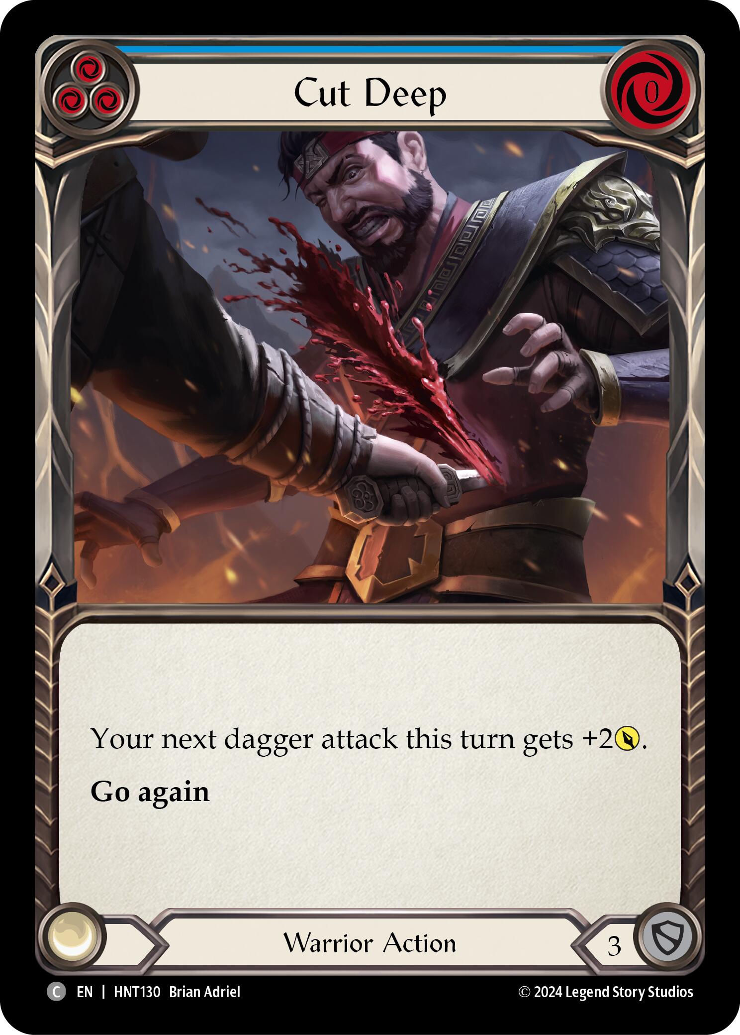 Cut Deep (Blue) [HNT130] (The Hunted)  Rainbow Foil | GnG Games