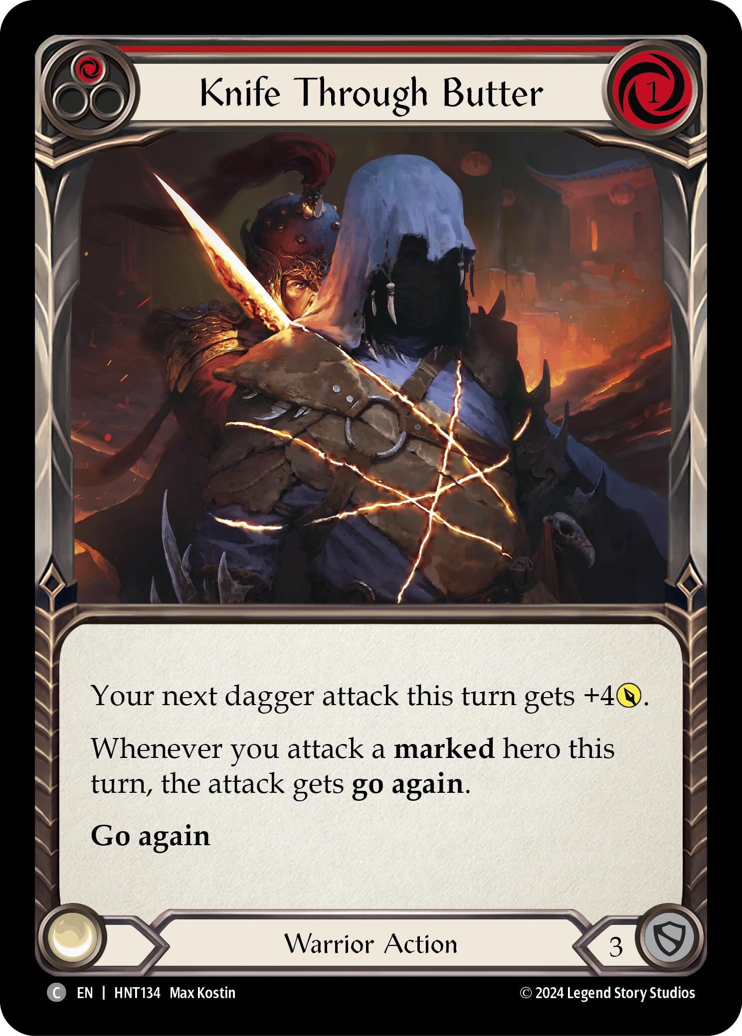 Knife through Butter (Red) [HNT134] (The Hunted)  Rainbow Foil | GnG Games