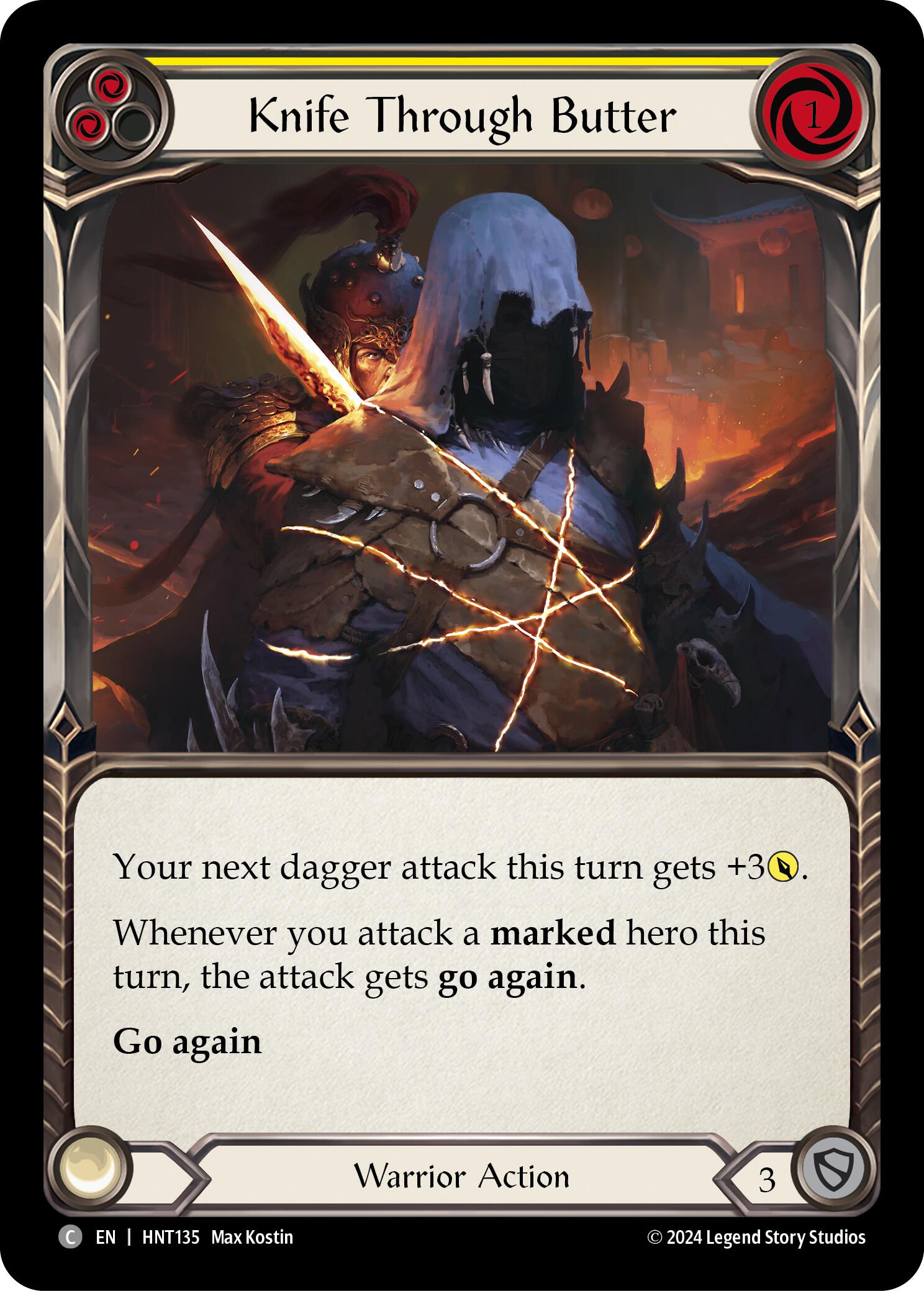 Knife through Butter (Yellow) [HNT135] (The Hunted) | GnG Games