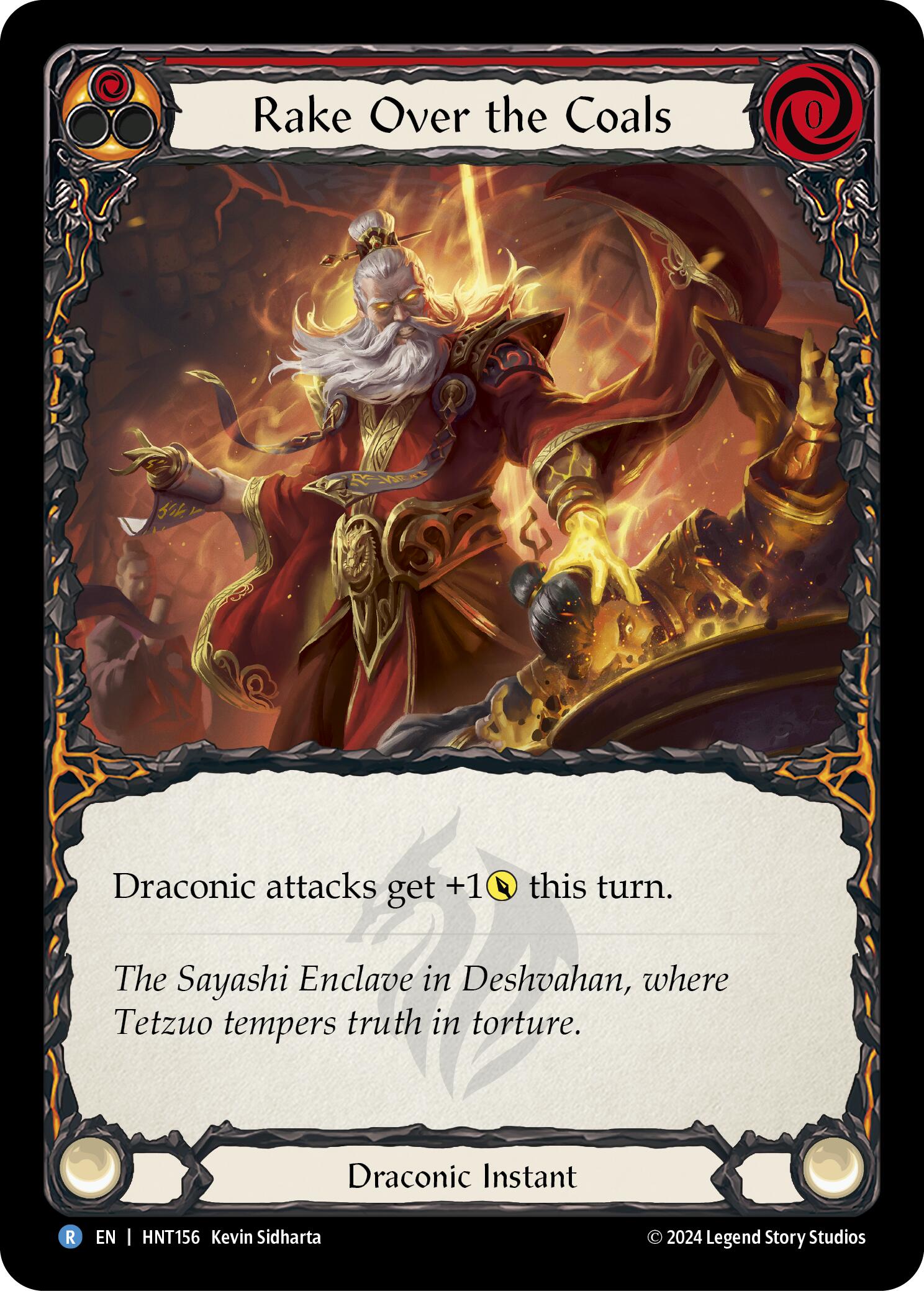 Rake Over the Coals (Red) [HNT156] (The Hunted)  Rainbow Foil | GnG Games