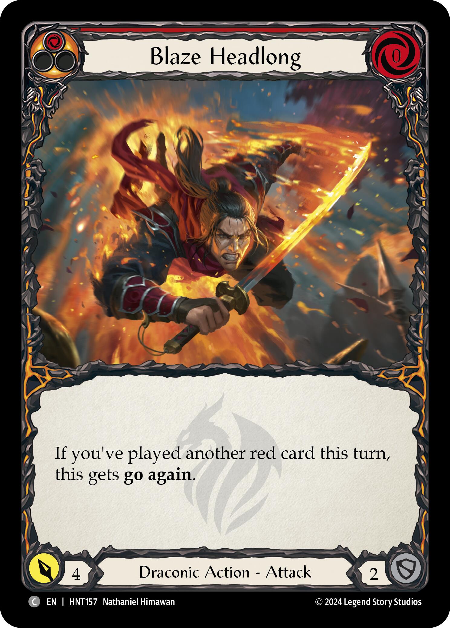 Blaze Headlong (Red) [HNT157] (The Hunted) | GnG Games