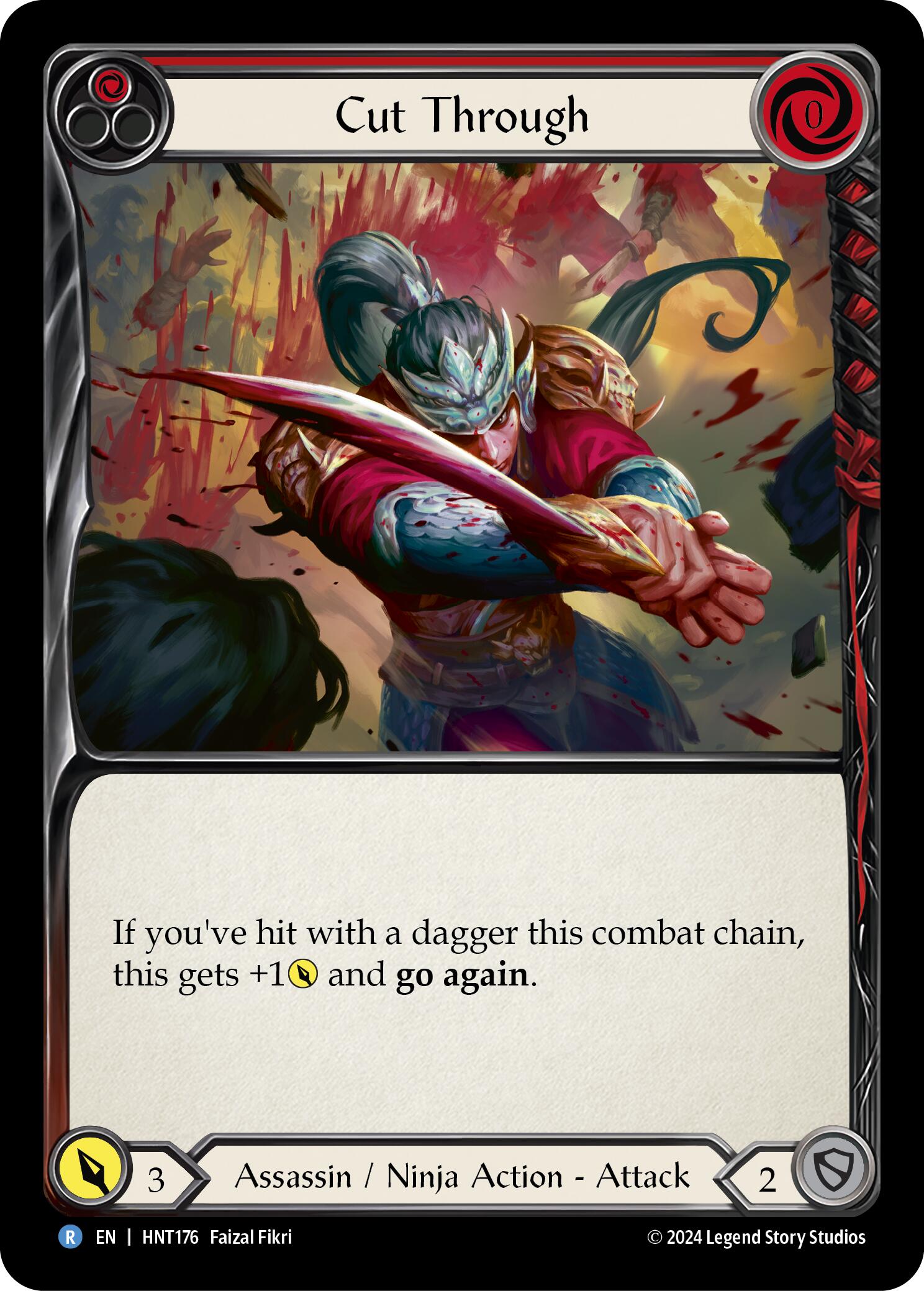 Cut Through (Red) [HNT176] (The Hunted)  Rainbow Foil | GnG Games