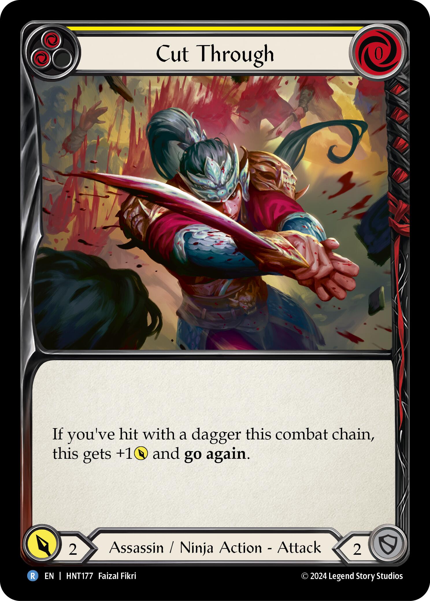 Cut Through (Yellow) [HNT177] (The Hunted)  Rainbow Foil | GnG Games