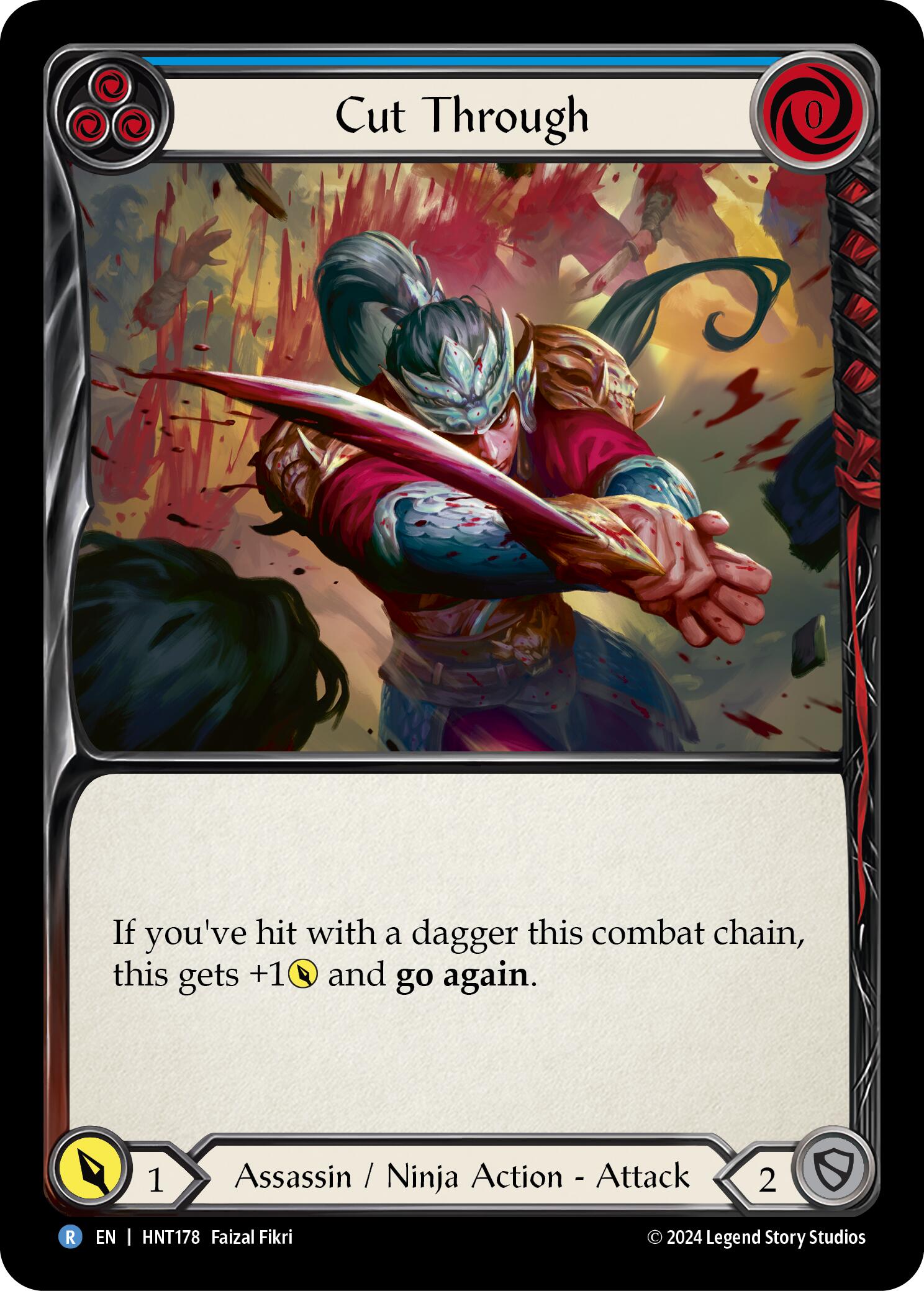 Cut Through (Blue) [HNT178] (The Hunted)  Rainbow Foil | GnG Games
