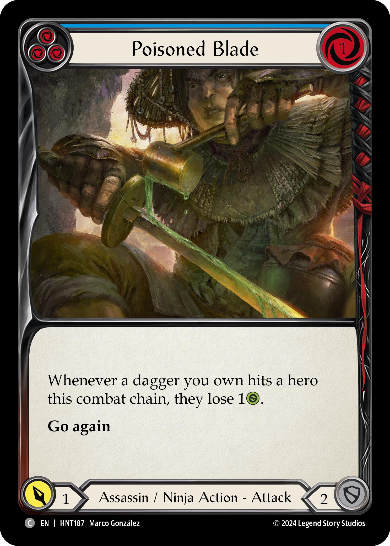 Poisoned Blade (Blue) [HNT187] (The Hunted)  Rainbow Foil | GnG Games