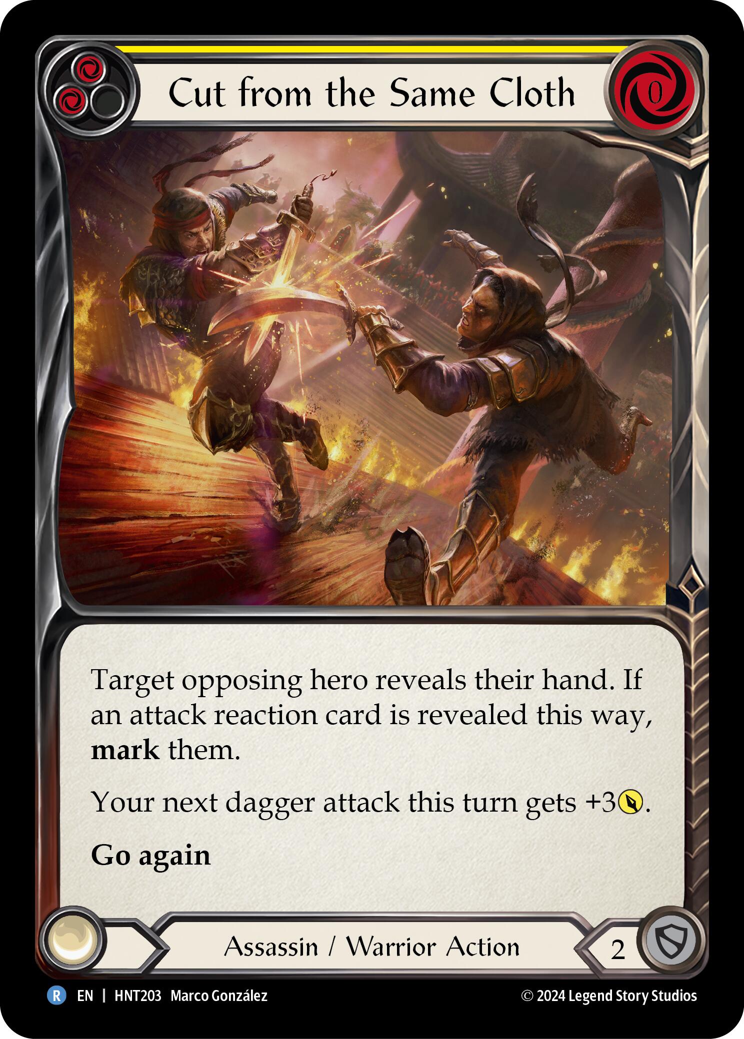 Cut from the Same Cloth (Yellow) [HNT203] (The Hunted)  Rainbow Foil | GnG Games