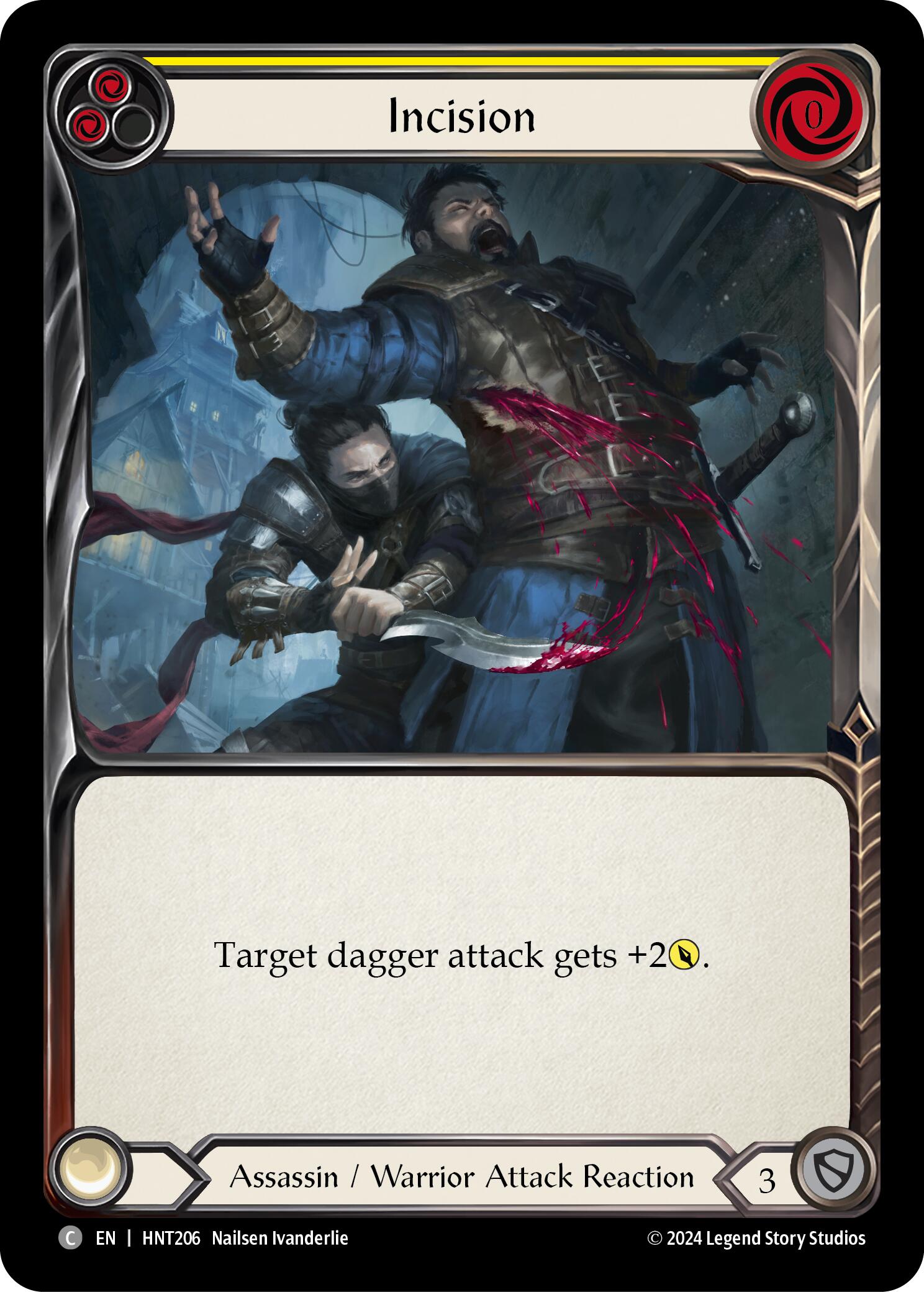 Incision (Yellow) [HNT206] (The Hunted)  Rainbow Foil | GnG Games
