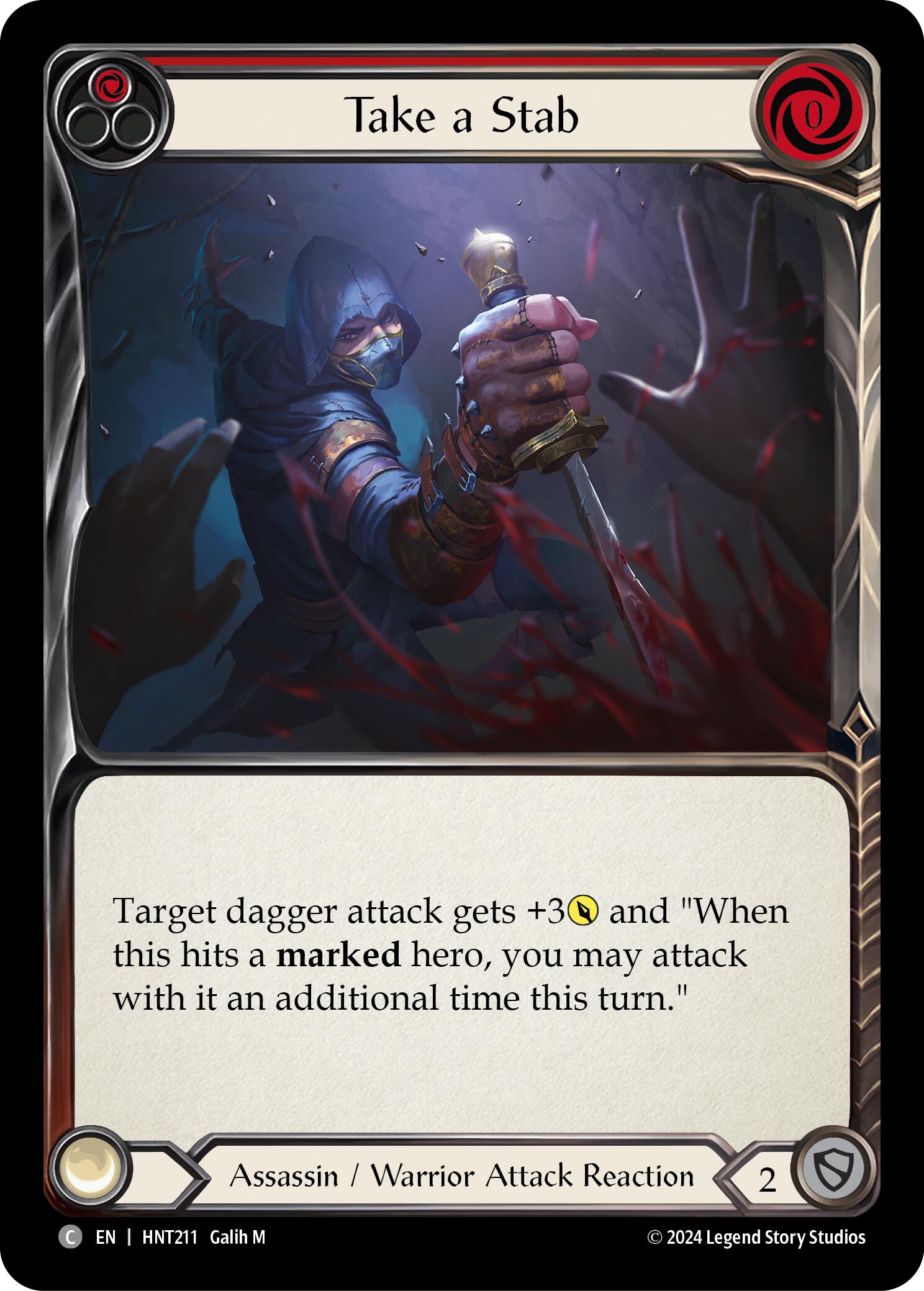 Take a Stab (Red) [HNT211] (The Hunted)  Rainbow Foil | GnG Games