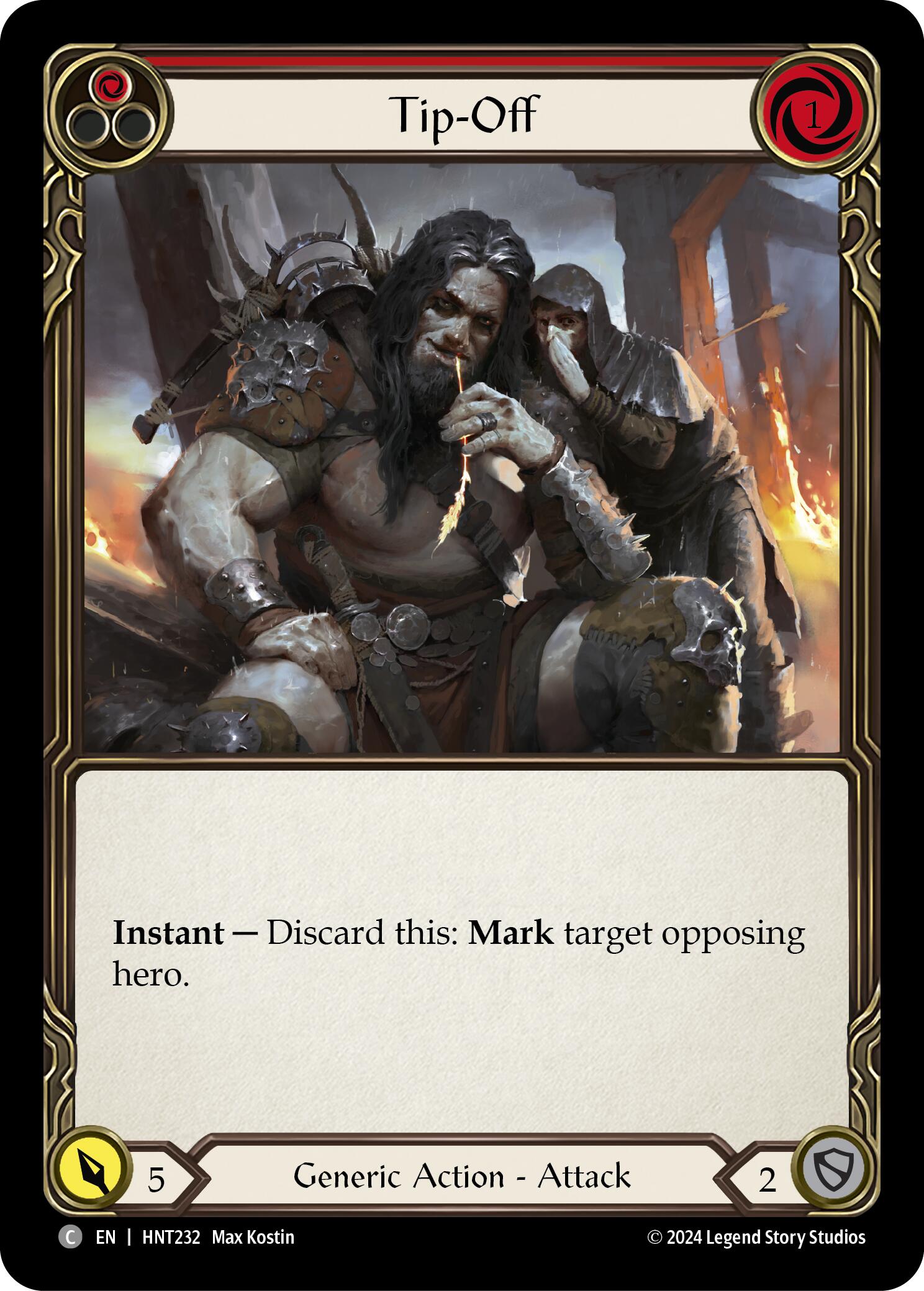 Tip-Off (Red) [HNT232] (The Hunted)  Rainbow Foil | GnG Games