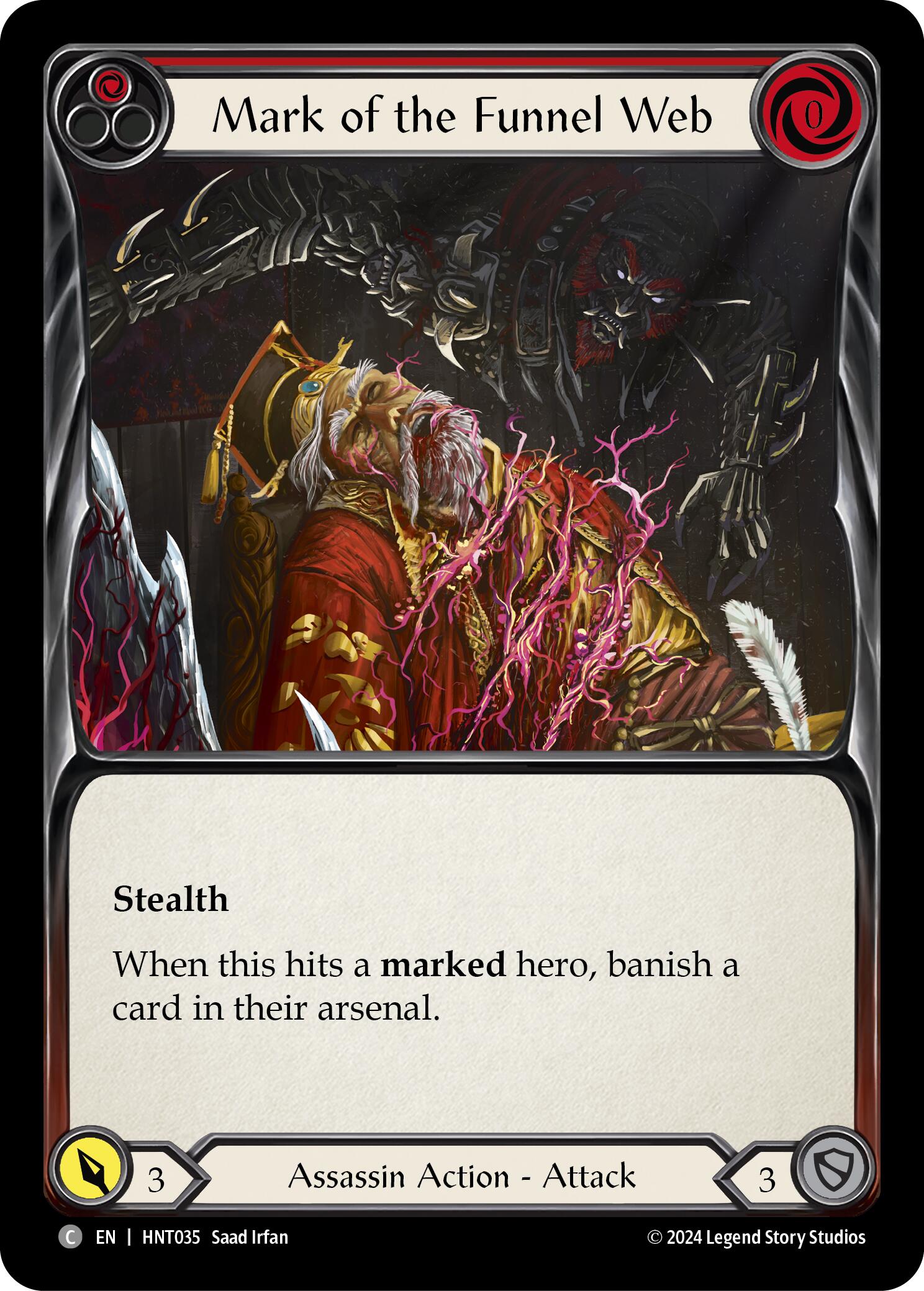 Mark of the Funnel Web (Red) [HNT035] (The Hunted)  Rainbow Foil | GnG Games