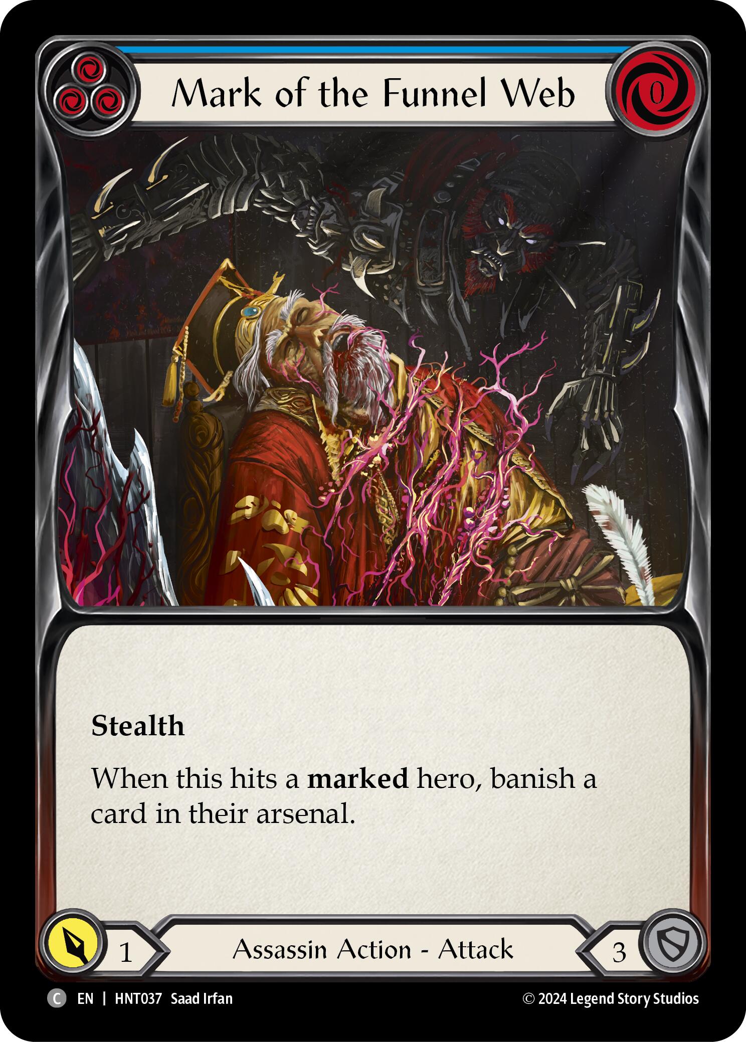 Mark of the Funnel Web (Blue) [HNT037] (The Hunted)  Rainbow Foil | GnG Games