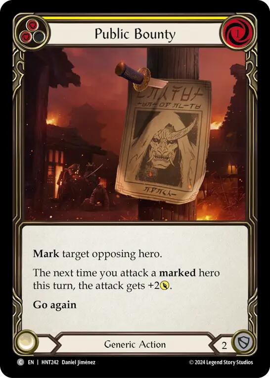 Public Bounty (Yellow) [HNT242] (The Hunted)  Rainbow Foil | GnG Games