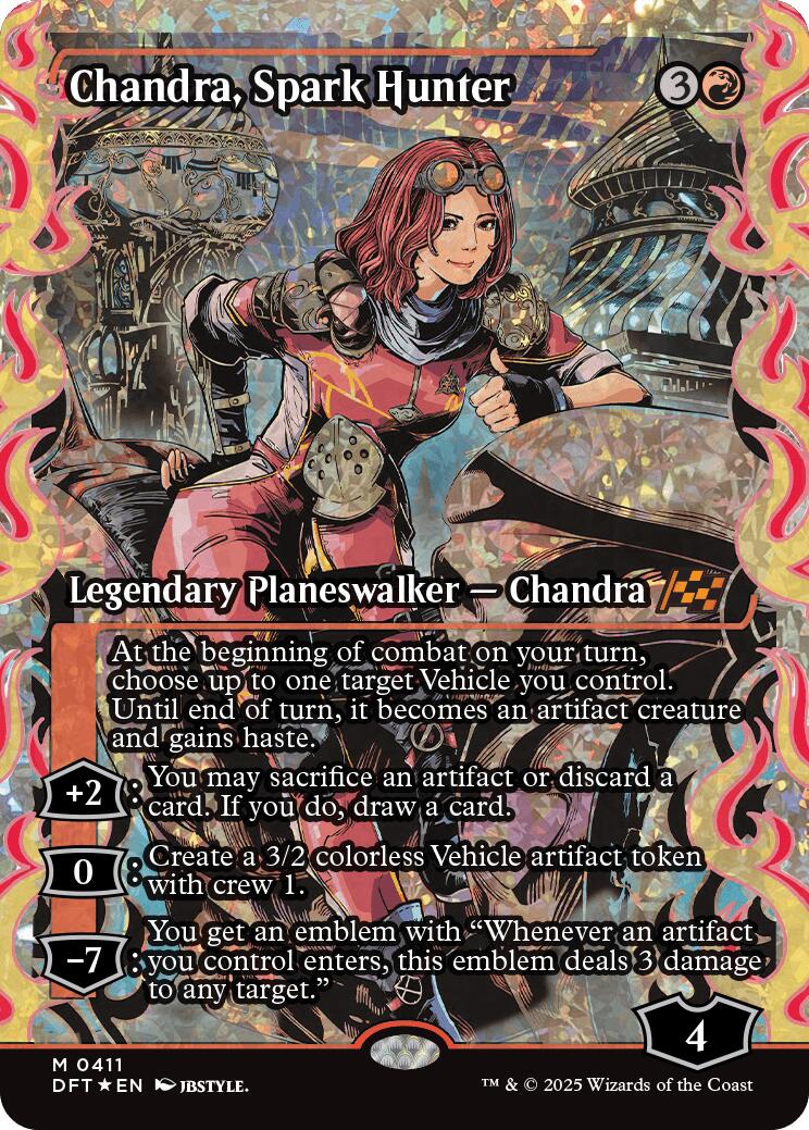 Chandra, Spark Hunter (Showcase Fracture Foil) (Japanese) [Aetherdrift] | GnG Games