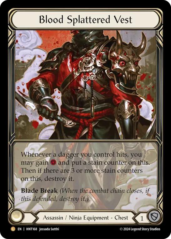 Blood Splattered Vest (Extended Art) [HNT168] (The Hunted)  Cold Foil | GnG Games