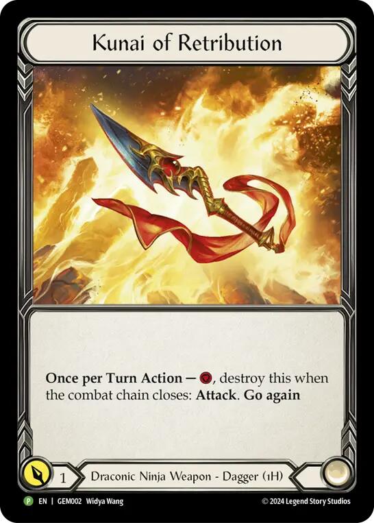 Kunai of Retribution [GEM002] (GEM Pack 1)  Cold Foil | GnG Games