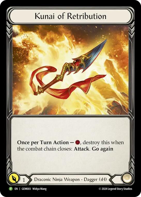 Kunai of Retribution [GEM003] (GEM Pack 1)  Cold Foil | GnG Games