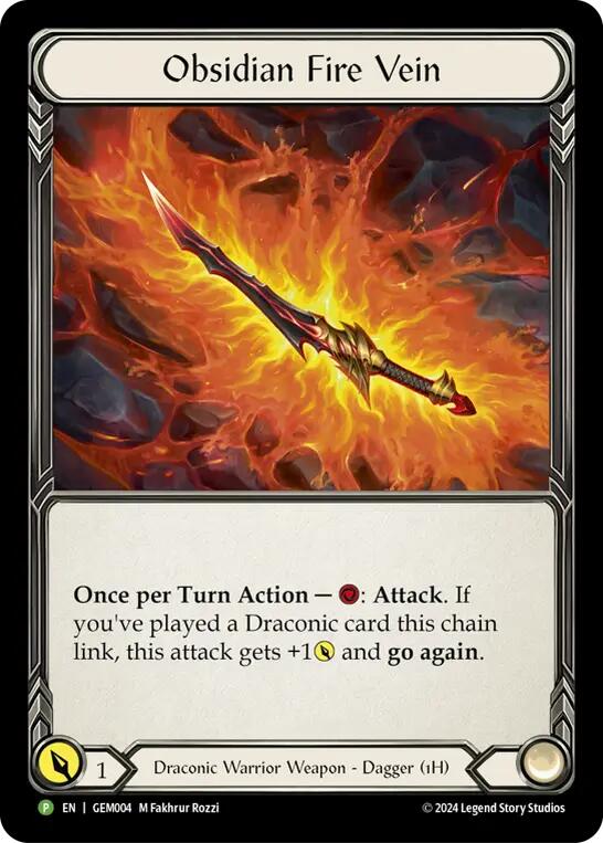 Obsidian Fire Vein [GEM004] (GEM Pack 1)  Cold Foil | GnG Games
