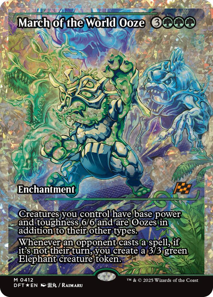 March of the World Ooze (Showcase Fracture Foil) (Japanese) [Aetherdrift] | GnG Games