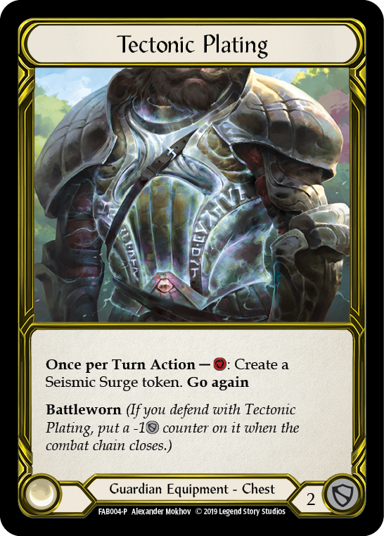 Tectonic Plating [FAB004-P] (Promo)  1st Edition Cold Foil - Golden | GnG Games