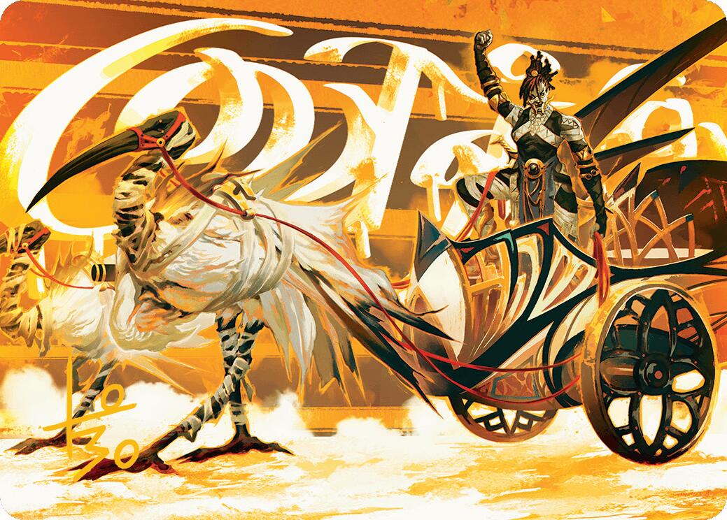 Skyseer's Chariot Art Card (Gold-Stamped Signature) [Aetherdrift Art Series] | GnG Games