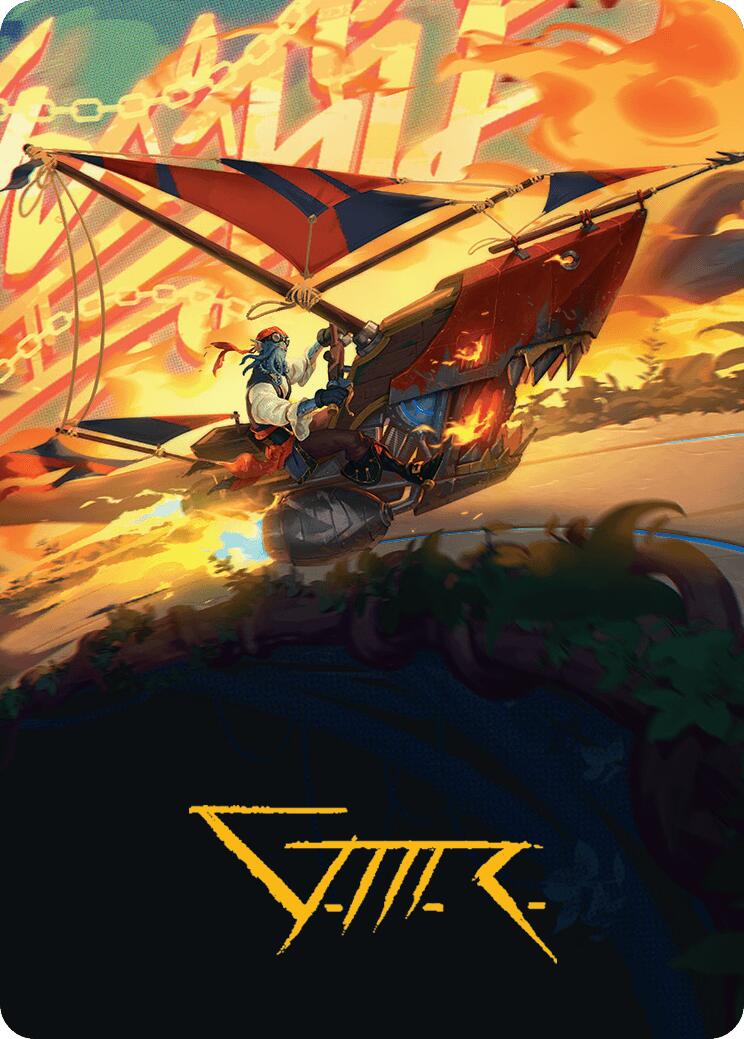 Boosted Sloop Art Card (Gold-Stamped Signature) [Aetherdrift Art Series] | GnG Games