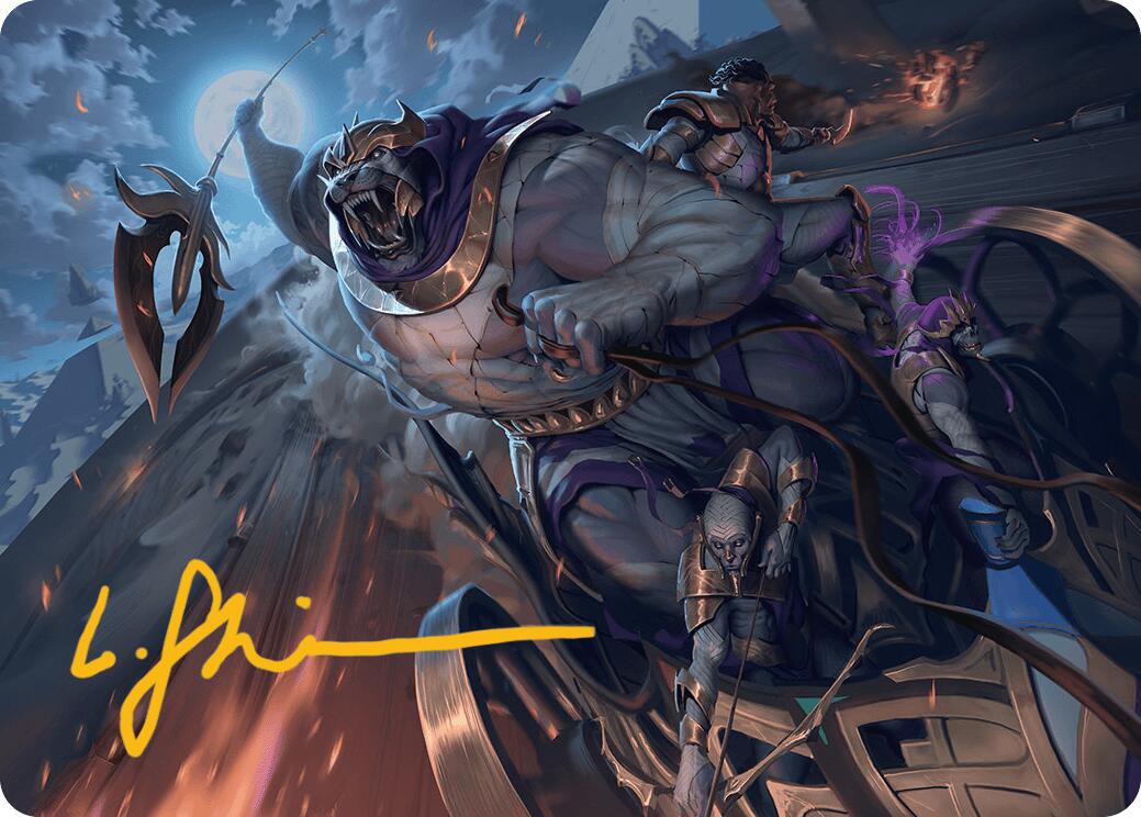 Zahur, Glory's Past Art Card (Gold-Stamped Signature) [Aetherdrift Art Series] | GnG Games