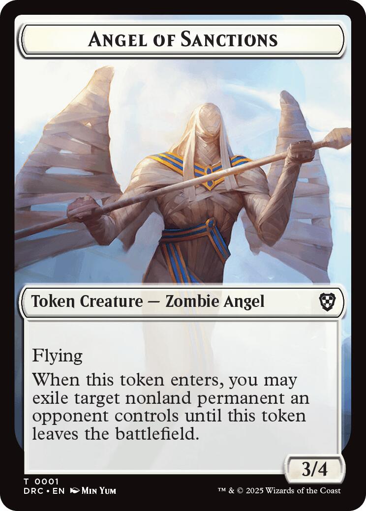 Angel of Sanctions // Vizier of Many Faces Double-Sided Token [Aetherdrift Commander] | GnG Games