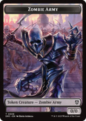 Zombie Army // Zombie Warrior Double-Sided Token [Aetherdrift Tokens] | GnG Games