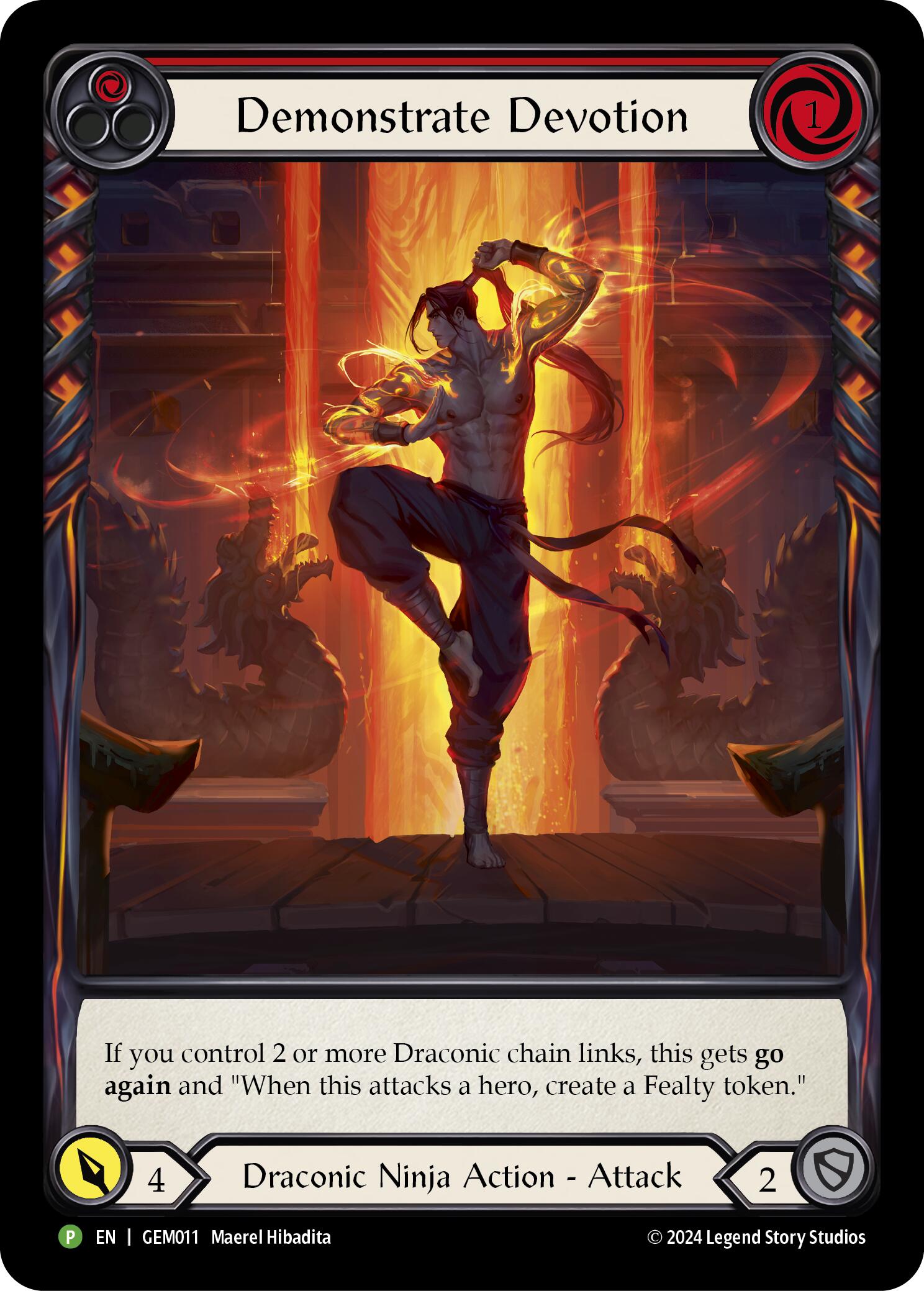Demonstrate Devotion (Red) [GEM011] (GEM Pack 1)  Rainbow Foil | GnG Games