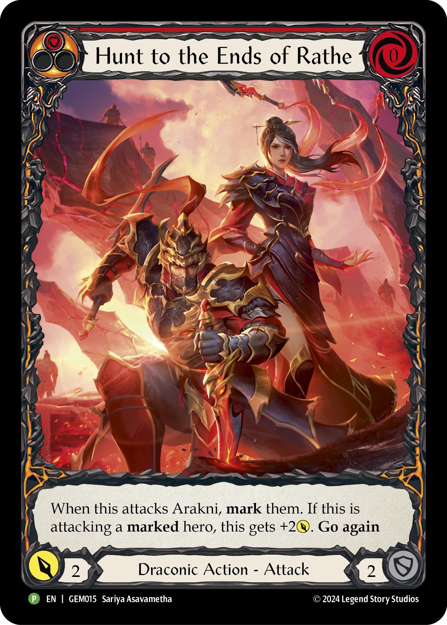 Hunt to the Ends of Rathe (Red) [GEM015] (GEM Pack 1)  Rainbow Foil | GnG Games