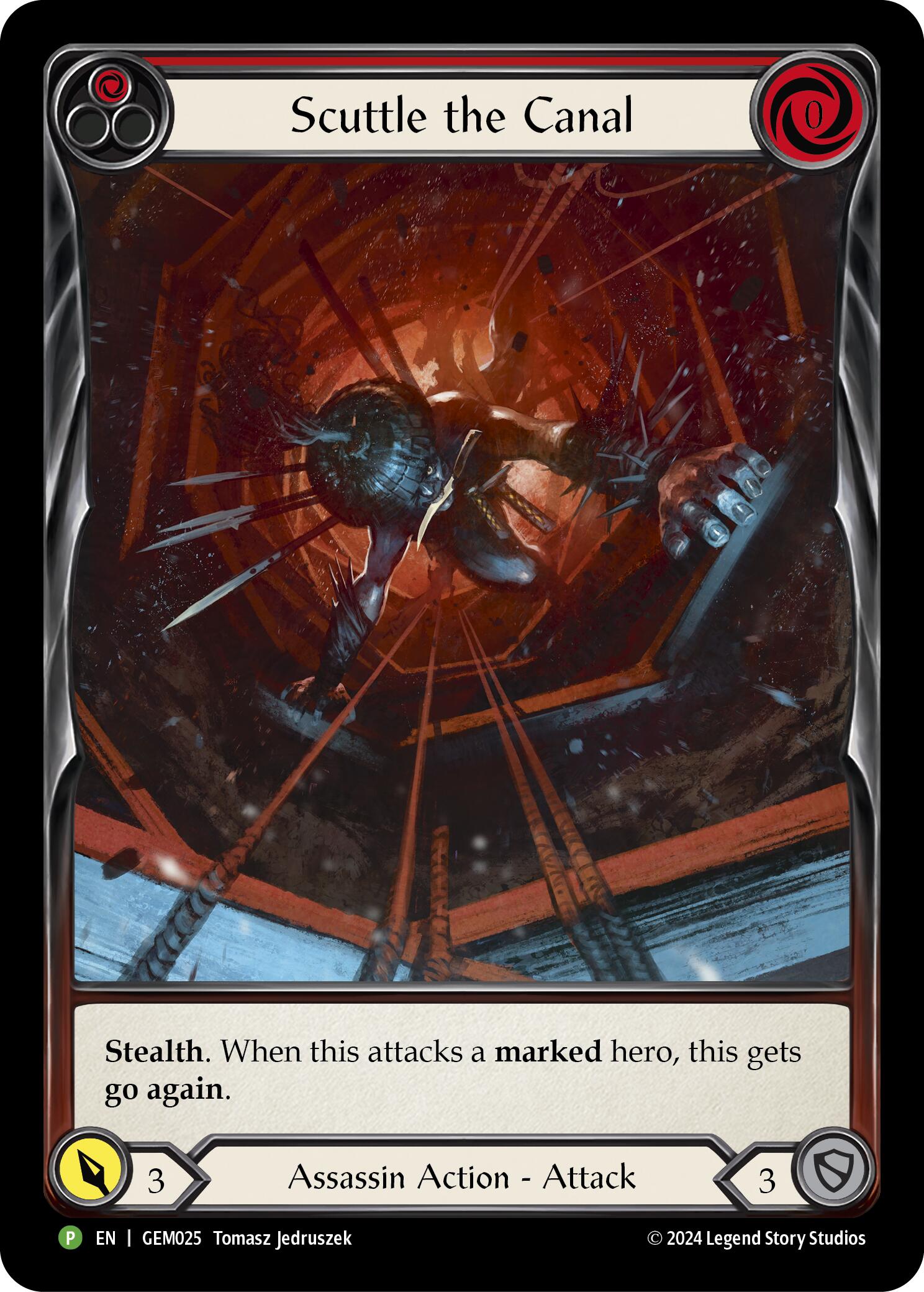 Scuttle the Canal (Red) [GEM025] (GEM Pack 1)  Rainbow Foil | GnG Games