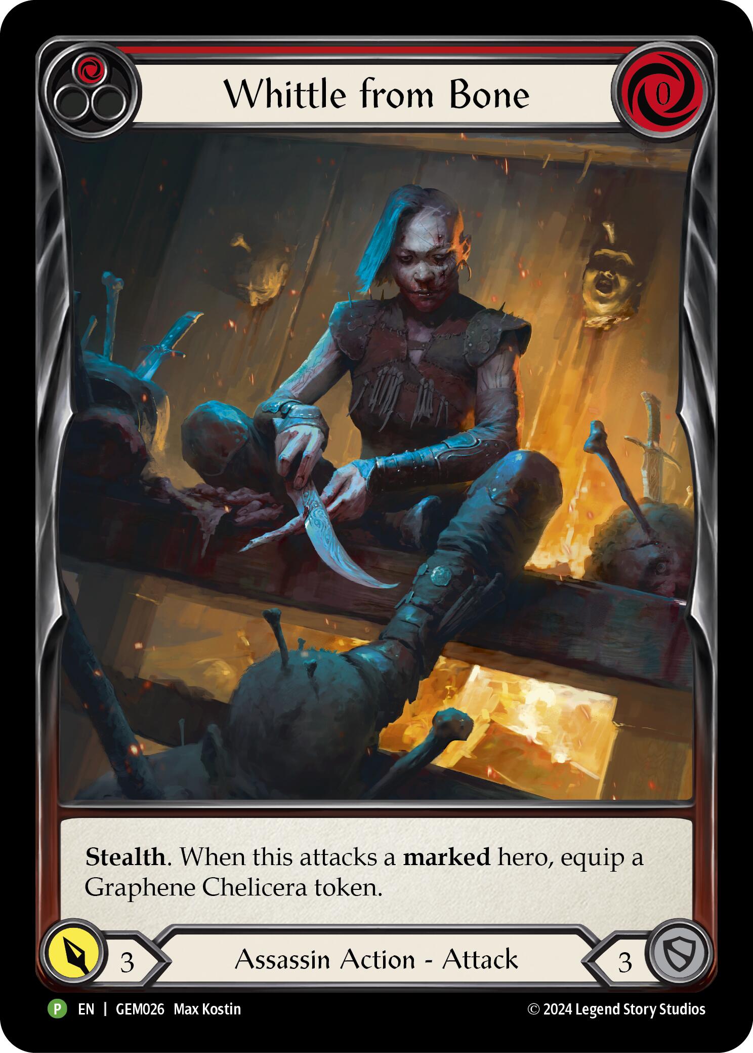 Whittle from Bone (Red) [GEM026] (GEM Pack 1)  Rainbow Foil | GnG Games