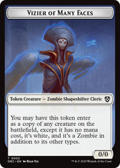Vizier of Many Faces // Zombie (0003) Double-Sided Token [Aetherdrift Tokens] | GnG Games