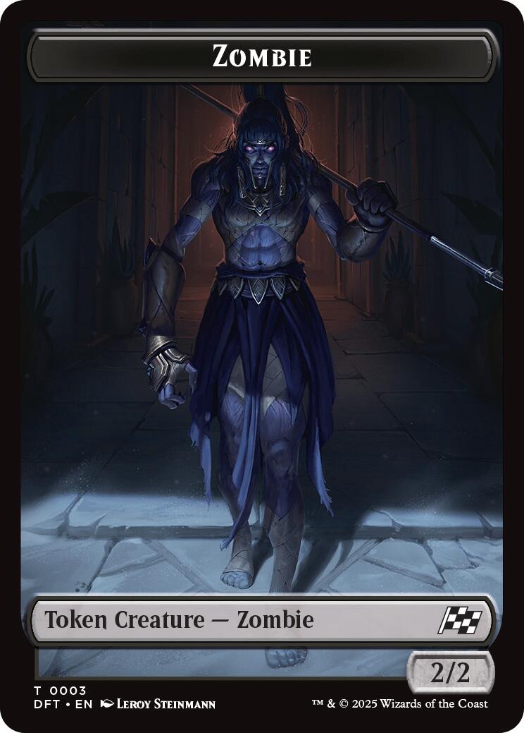 Zombie (0007) // Zombie (0003) Double-Sided Token [Aetherdrift Tokens] | GnG Games