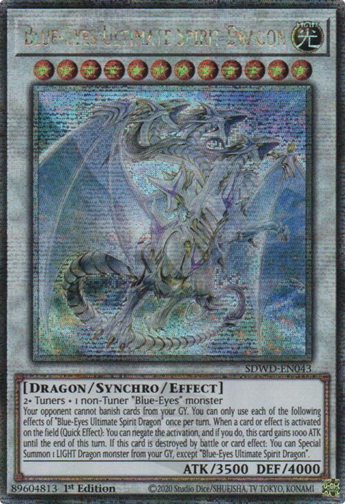Blue-Eyes Ultimate Spirit Dragon (Quarter Century Secret Rare) [SDWD-EN043] Quarter Century Secret Rare | GnG Games