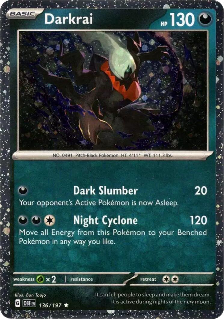 Darkrai (136/197) (Cosmos Holo) [Scarlet & Violet: Obsidian Flames] | GnG Games