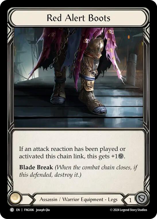 Red Alert Boots [FNG006] (The Hunted Fang Blitz Deck) | GnG Games