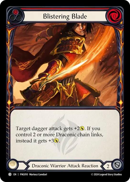 Blistering Blade (Red) [FNG010] (The Hunted Fang Blitz Deck) | GnG Games
