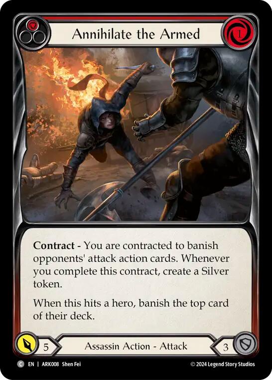 Annihilate the Armed (Red) [ARK008] (The Hunted Arakni Blitz Deck) | GnG Games
