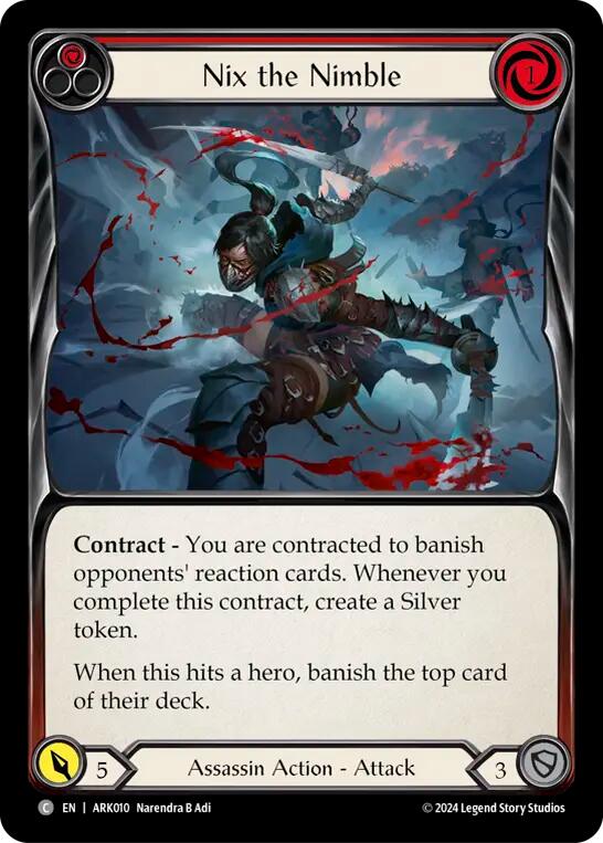 Nix the Nimble (Red) [ARK010] (The Hunted Arakni Blitz Deck) | GnG Games