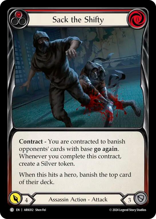 Sack the Shifty (Red) [ARK012] (The Hunted Arakni Blitz Deck) | GnG Games