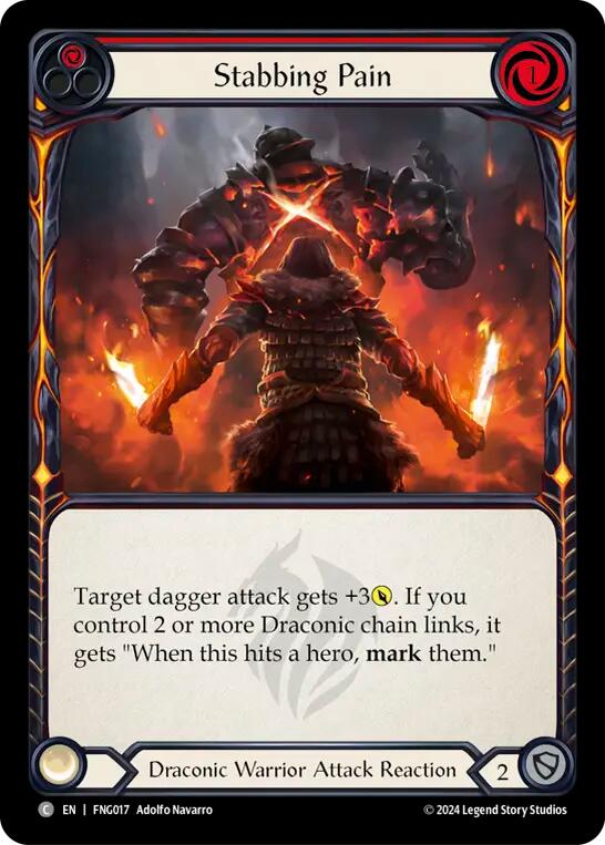 Stabbing Pain (Red) [FNG017] (The Hunted Fang Blitz Deck) | GnG Games