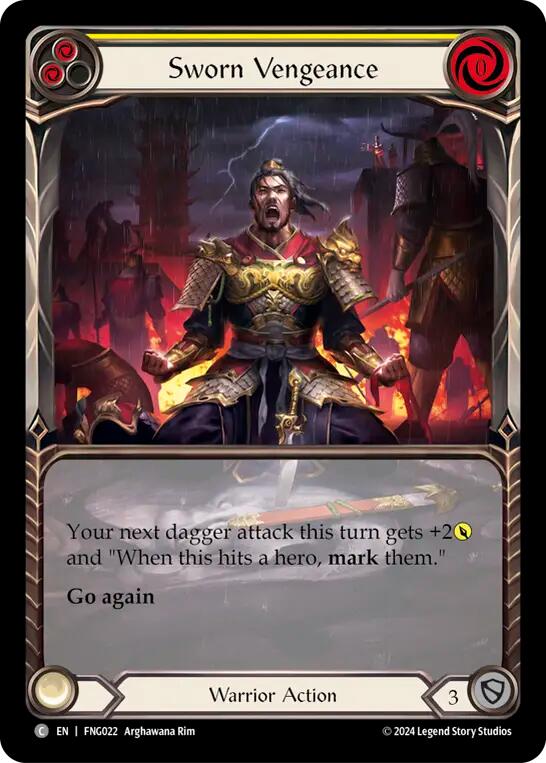 Sworn Vengeance (Yellow) (Extended Art) [FNG022] (The Hunted Fang Blitz Deck) | GnG Games