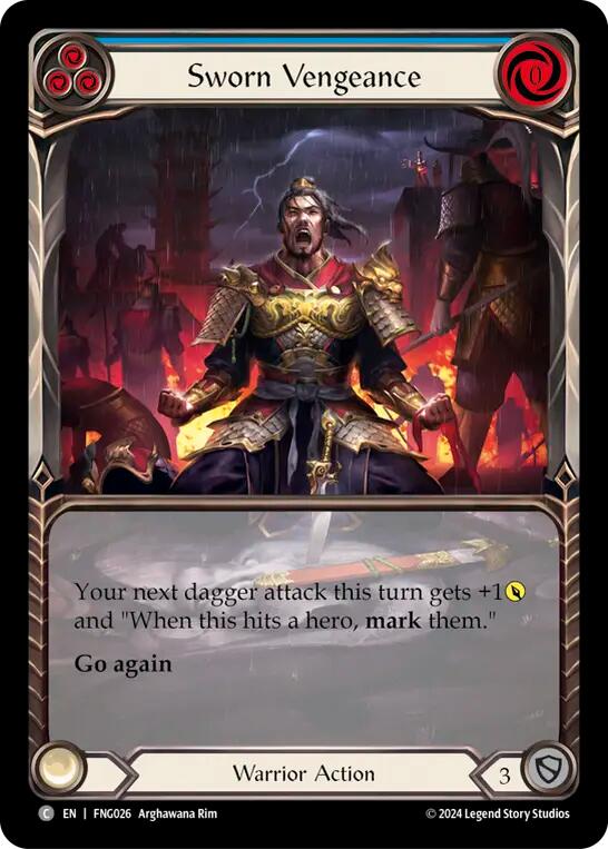 Sworn Vengeance (Blue) (Extended Art) [FNG026] (The Hunted Fang Blitz Deck) | GnG Games