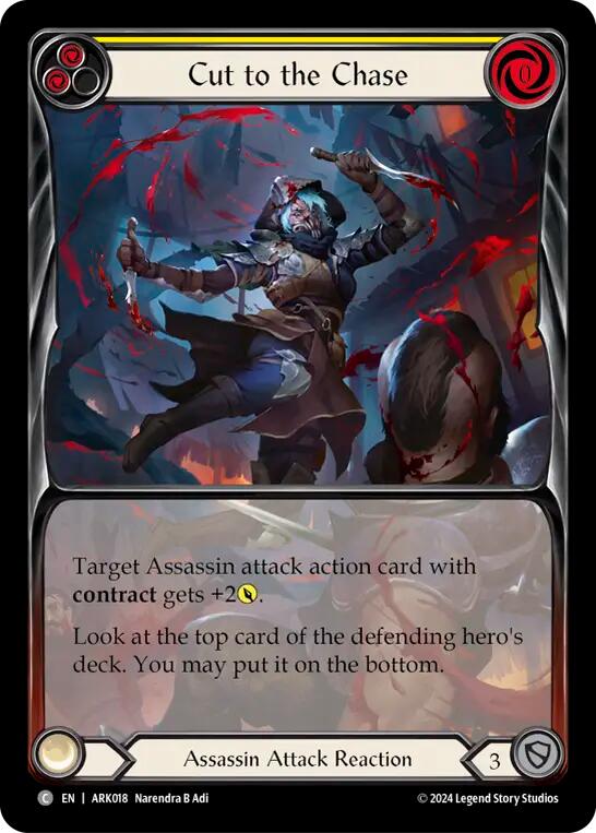 Cut to the Chase (Yellow) (Extended Art) [ARK018] (The Hunted Arakni Blitz Deck) | GnG Games