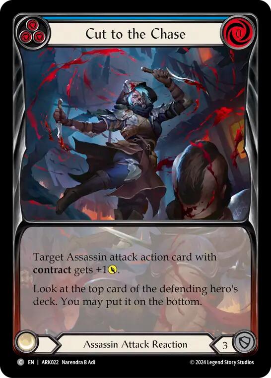 Cut to the Chase (Blue) (Extended Art) [ARK022] (The Hunted Arakni Blitz Deck) | GnG Games