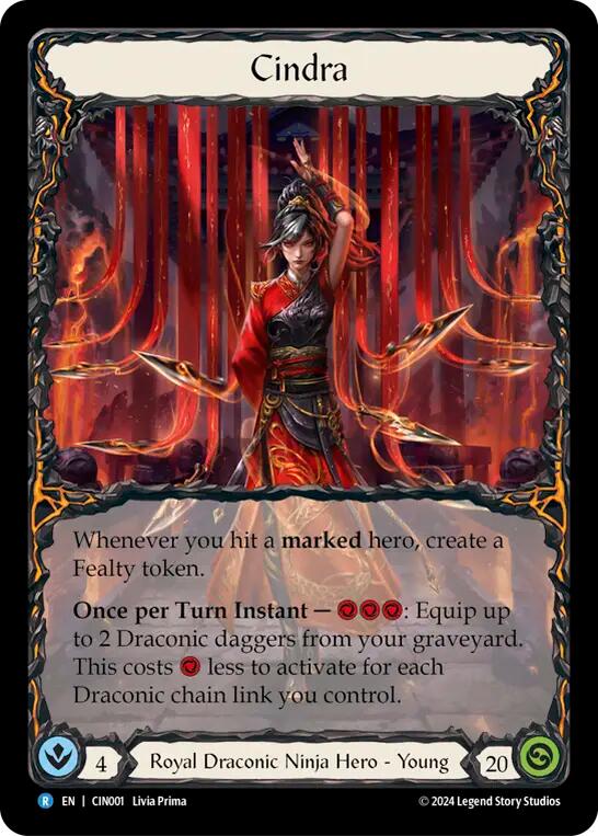 Cindra [CIN001] (The Hunted Cindra Blitz Deck)  Rainbow Foil | GnG Games