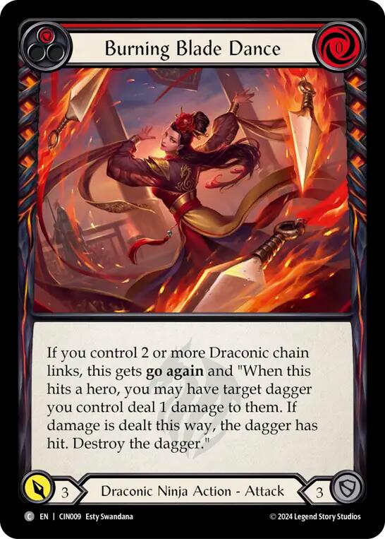 Burning Blade Dance (Red) [CIN009] (The Hunted Cindra Blitz Deck) | GnG Games